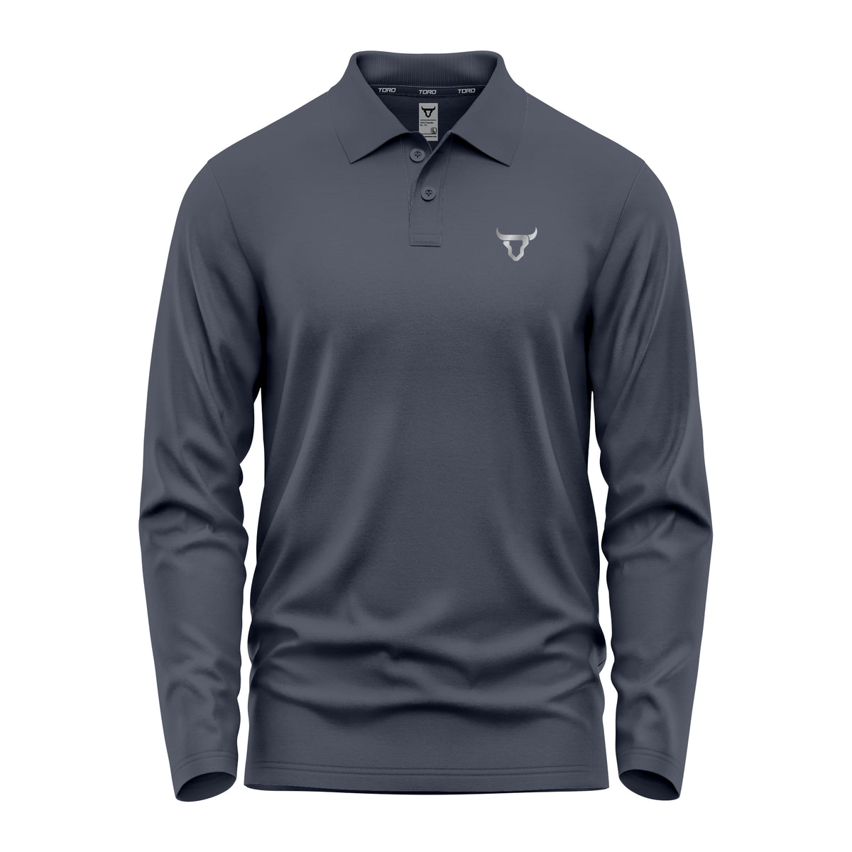 Toro Activa Mens Full Sleeve Polo Shirt Grey