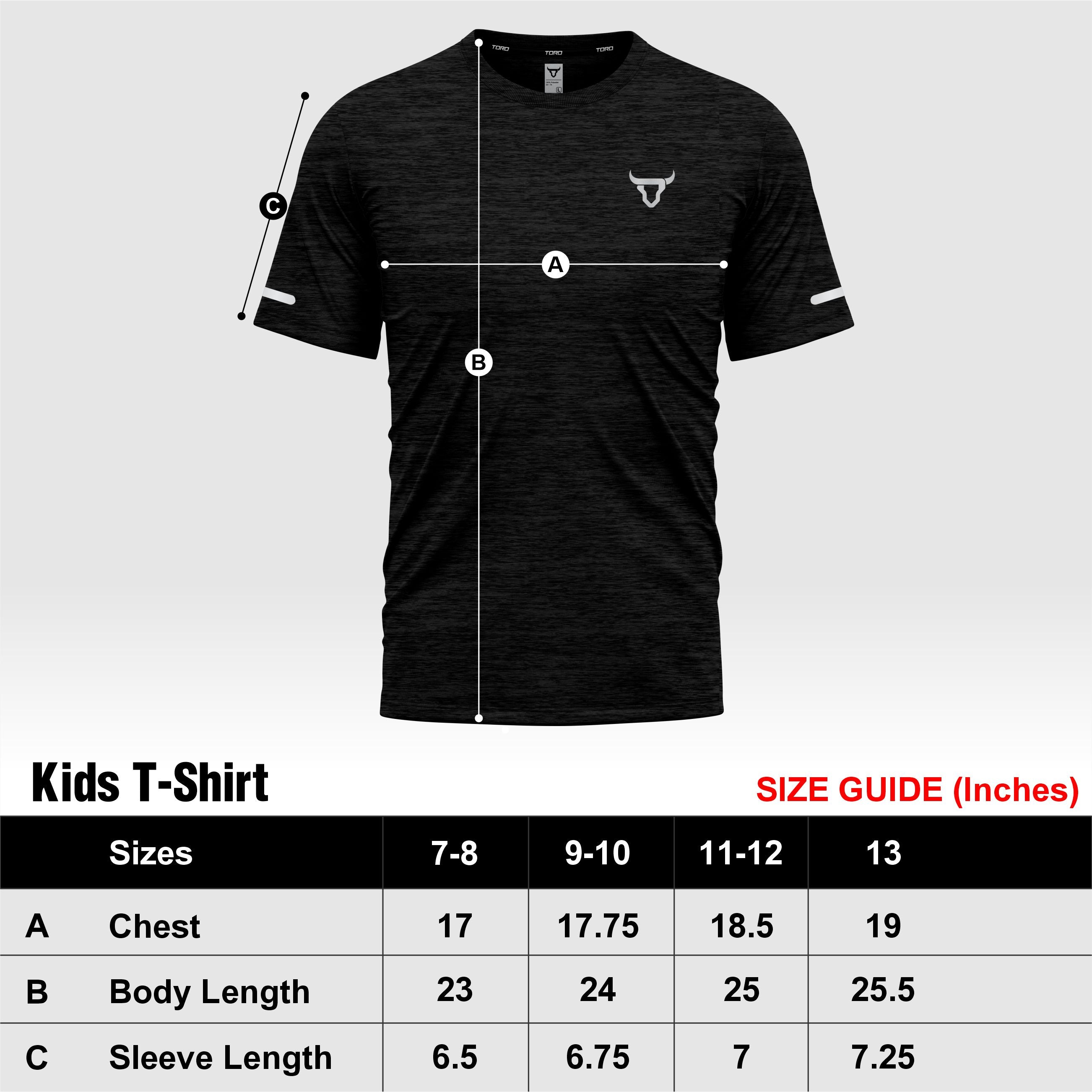Toro Activa Kids Short Sleeve Dry-fit Shirt Melange Black