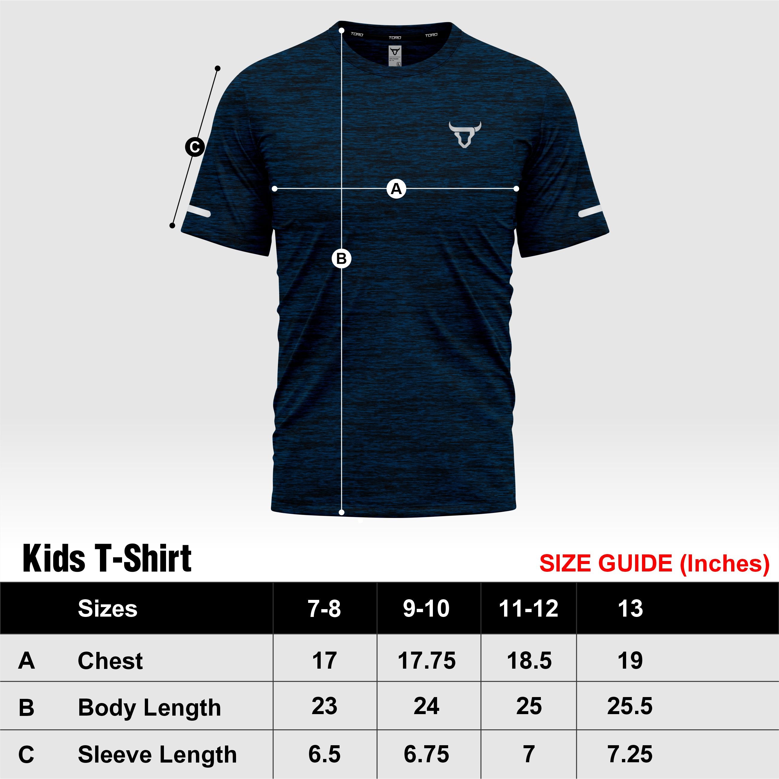 Toro Activa Kids  Short Sleeve Dry-fit Shirt Melange Blue