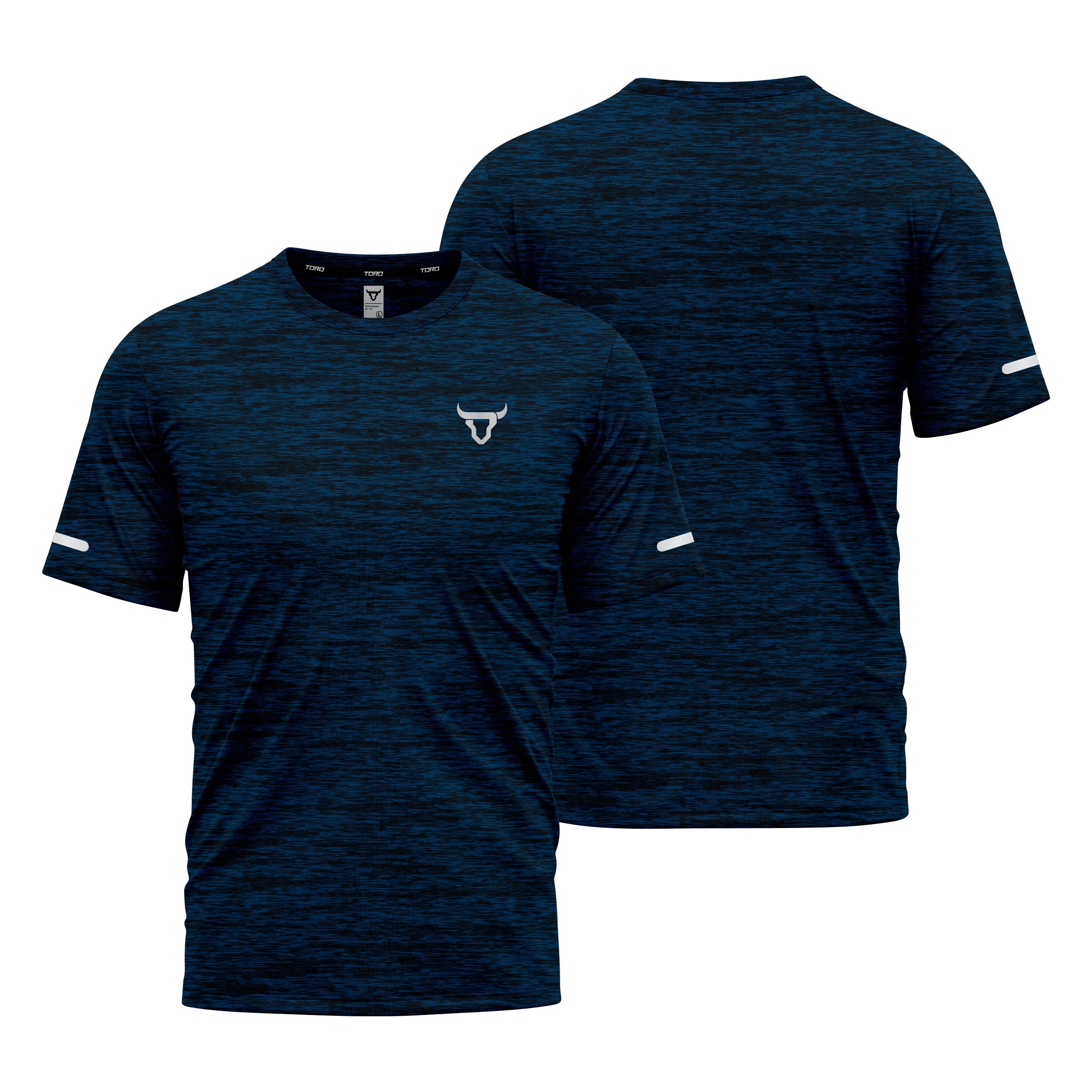 Toro Activa Kids  Short Sleeve Dry-fit Shirt Melange Blue