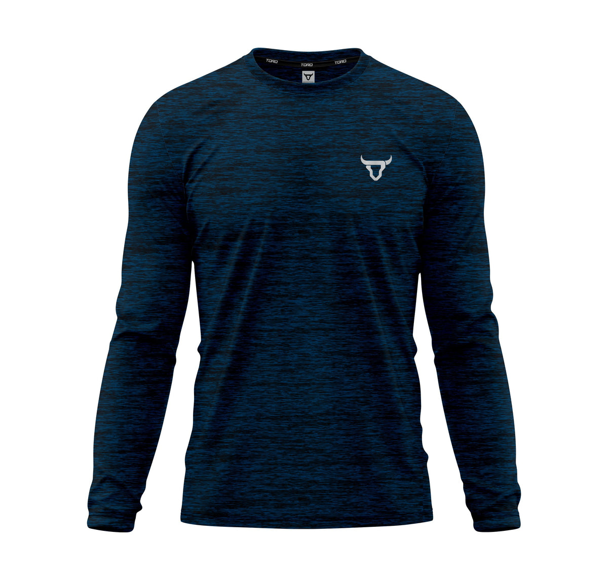 Toro Activa Mens Full Sleeve Dry-fit Shirt Melange Blue