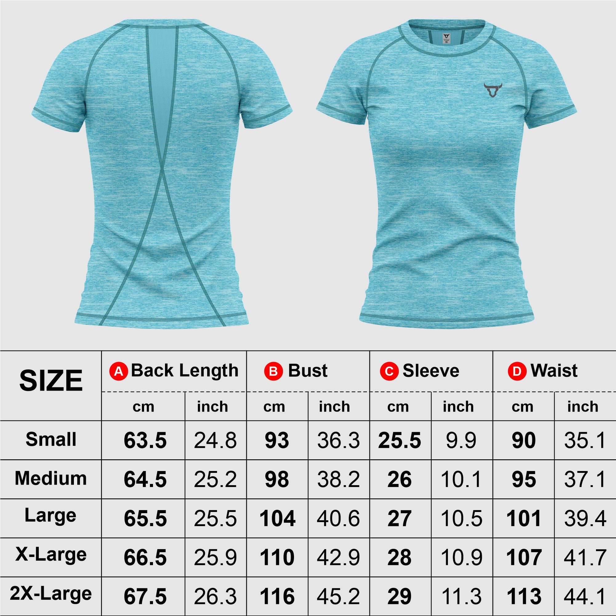 Toro Activa Women Classic Melange Tshirt Blue