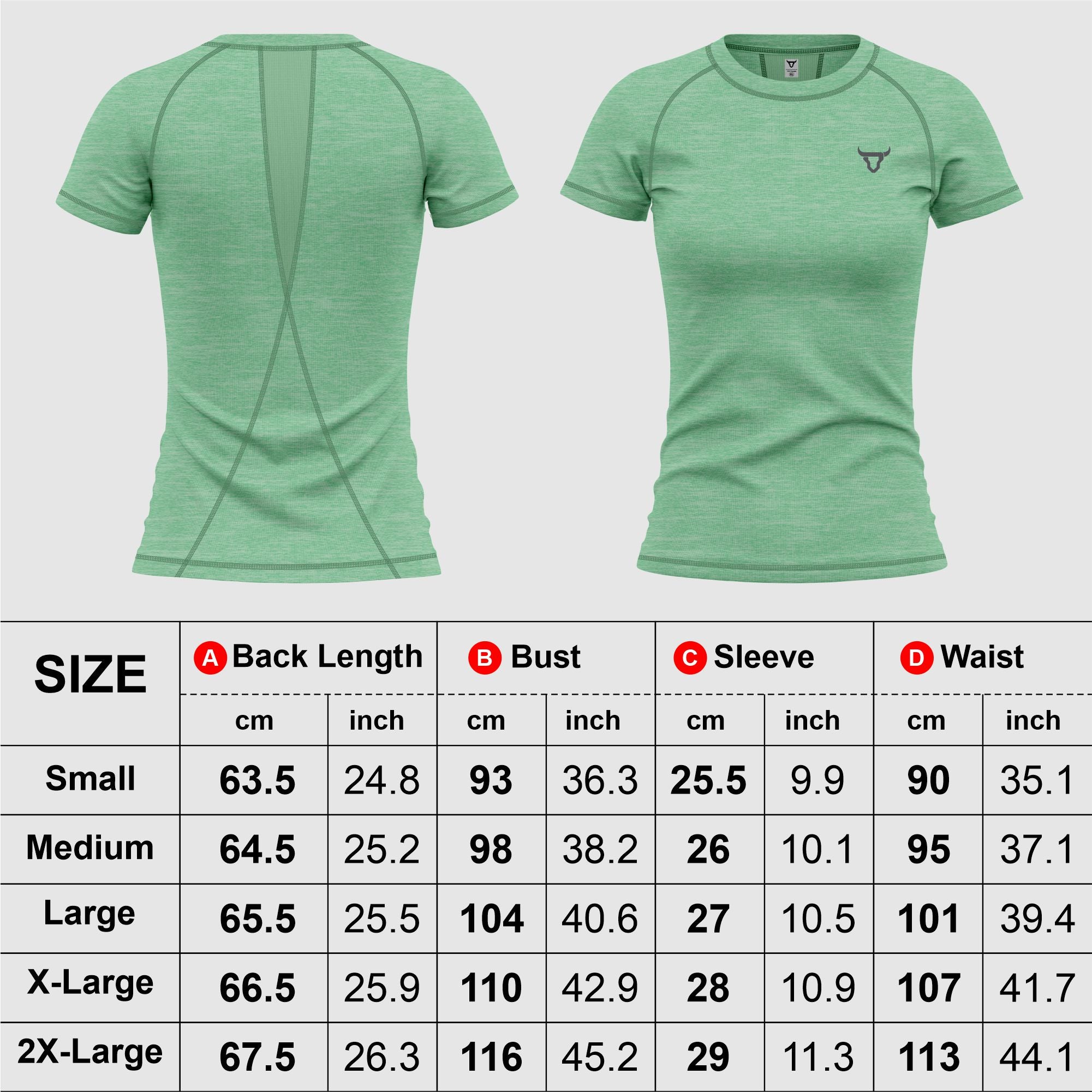 Toro Activa Women Classic Melange Tshirt Green
