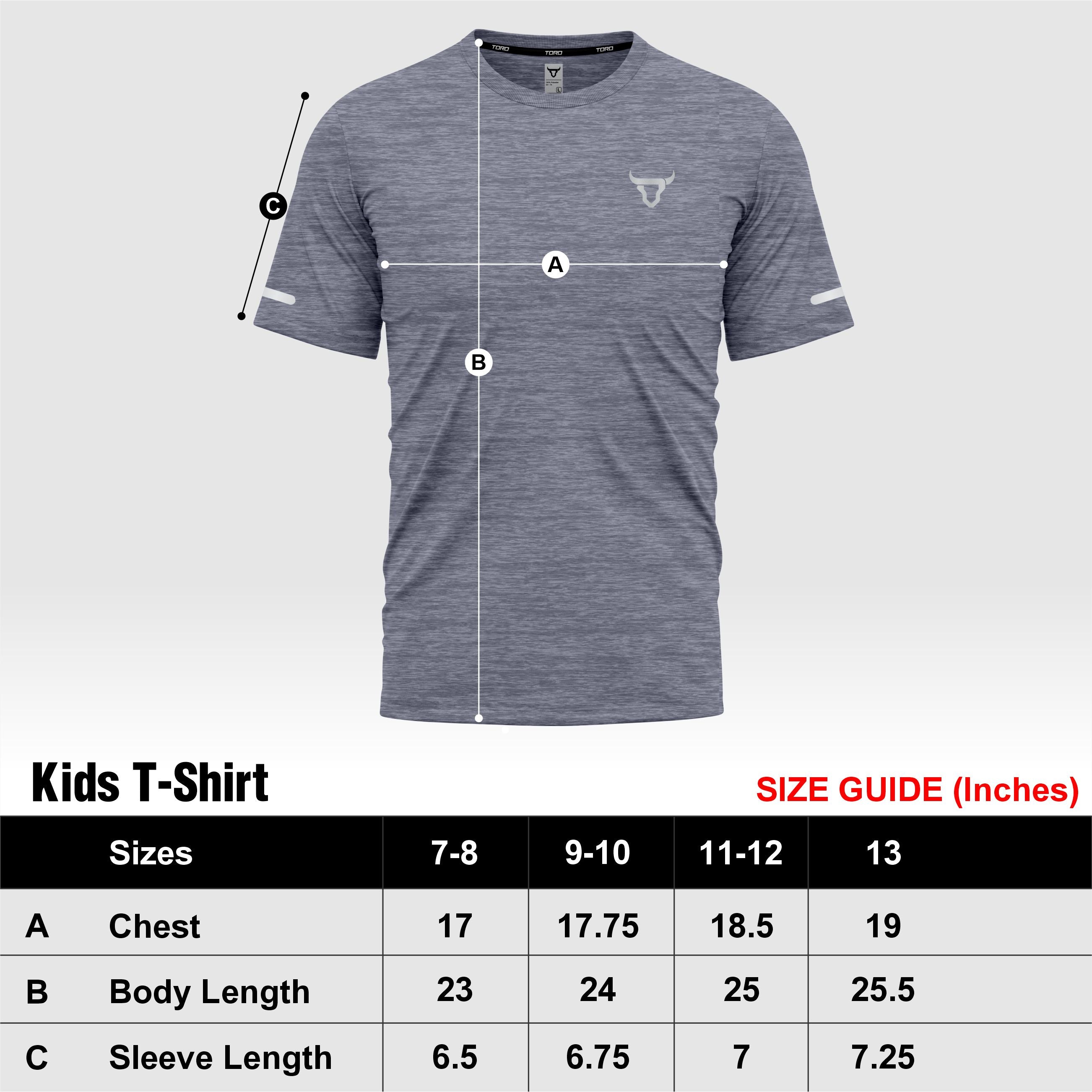 Toro Activa Kids  Short Sleeve Dry-fit Shirt Melange Grey