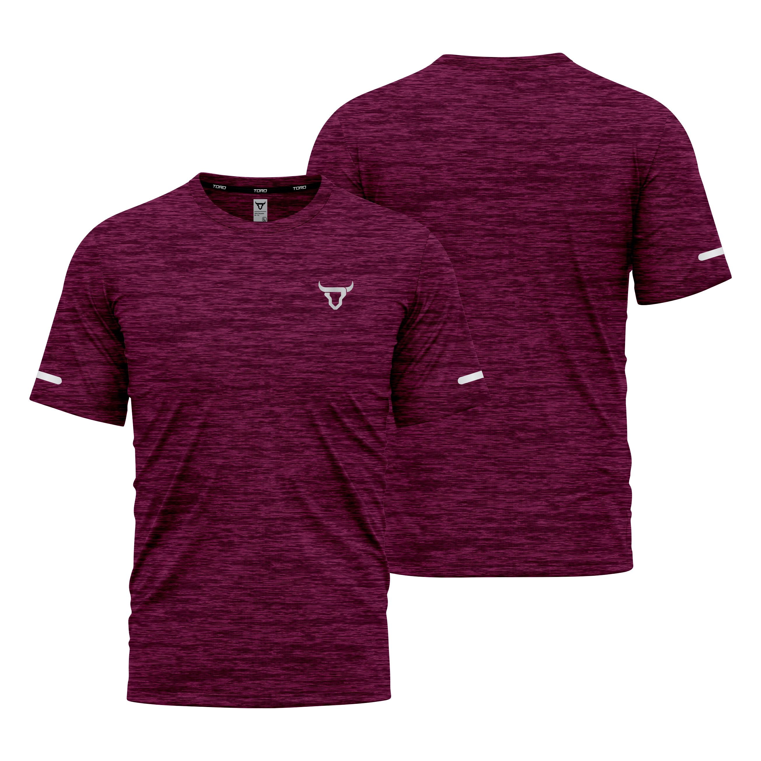 Toro Activa Kids Short Sleeve Dry-fit Shirt Melange Maroon