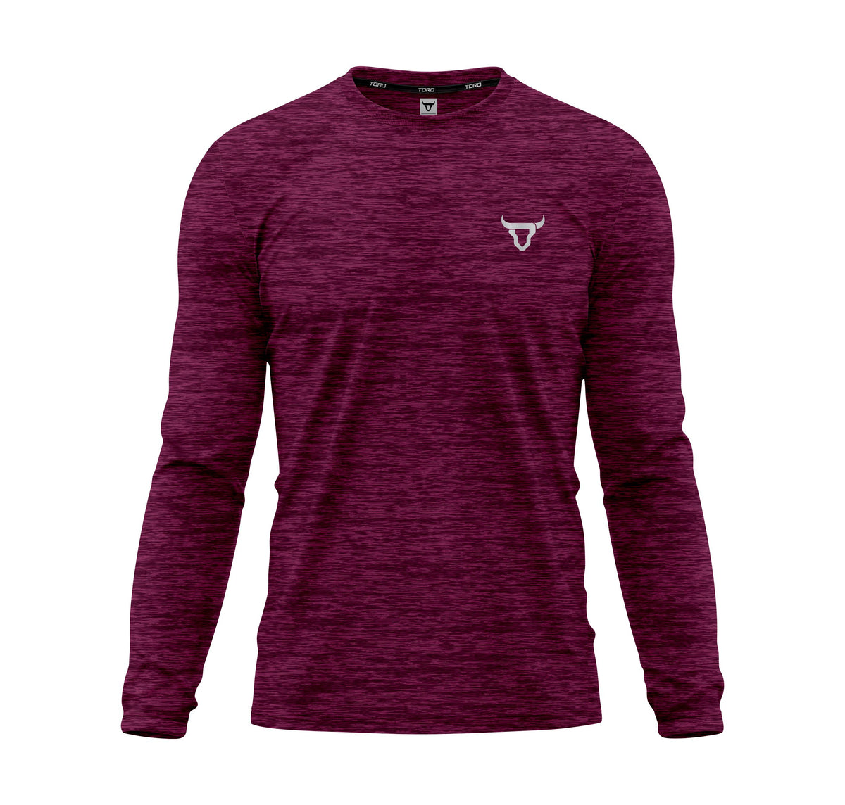 Toro Activa Mens Full Sleeve Dry-fit Shirt Melange Maroon