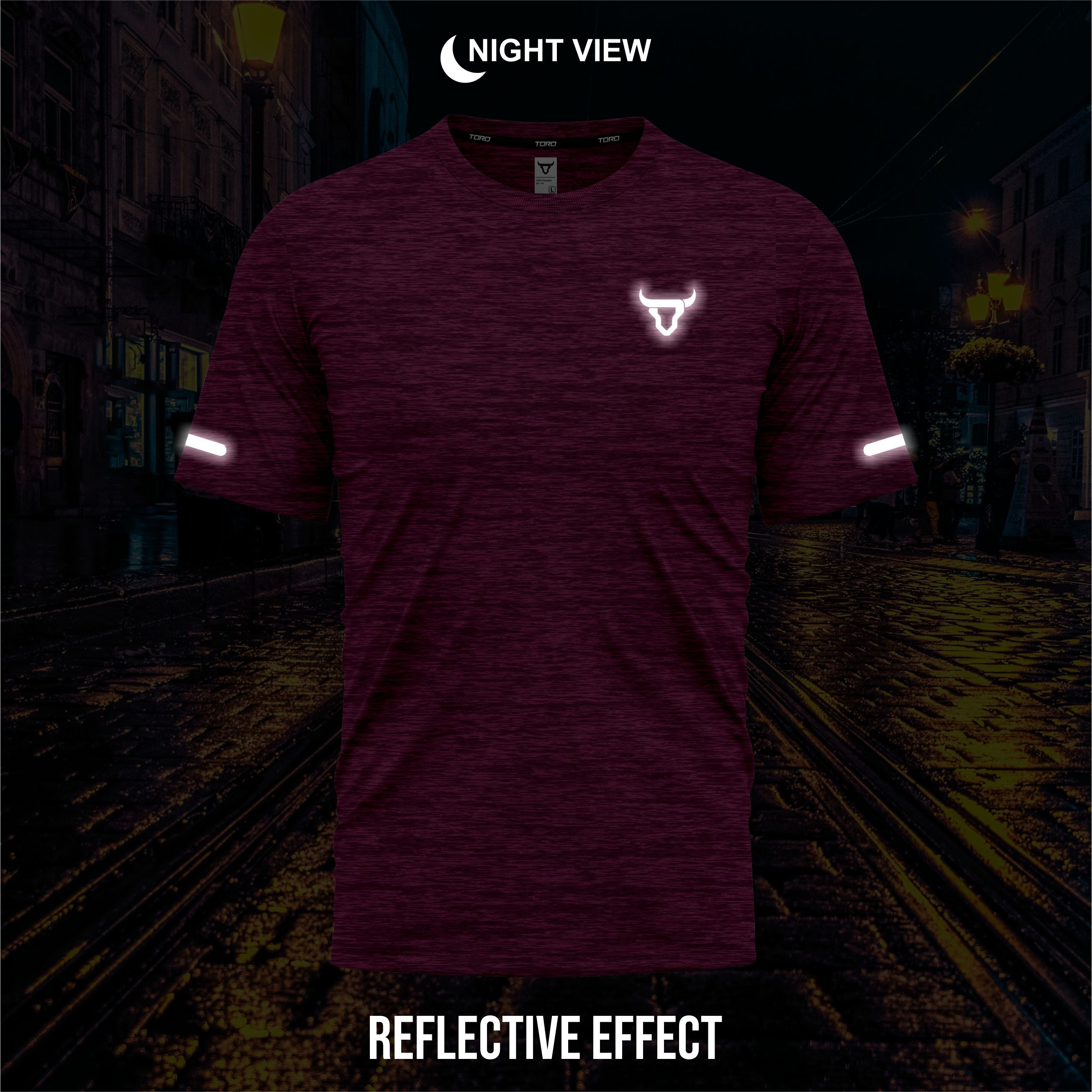Toro Activa Kids Short Sleeve Dry-fit Shirt Melange Maroon