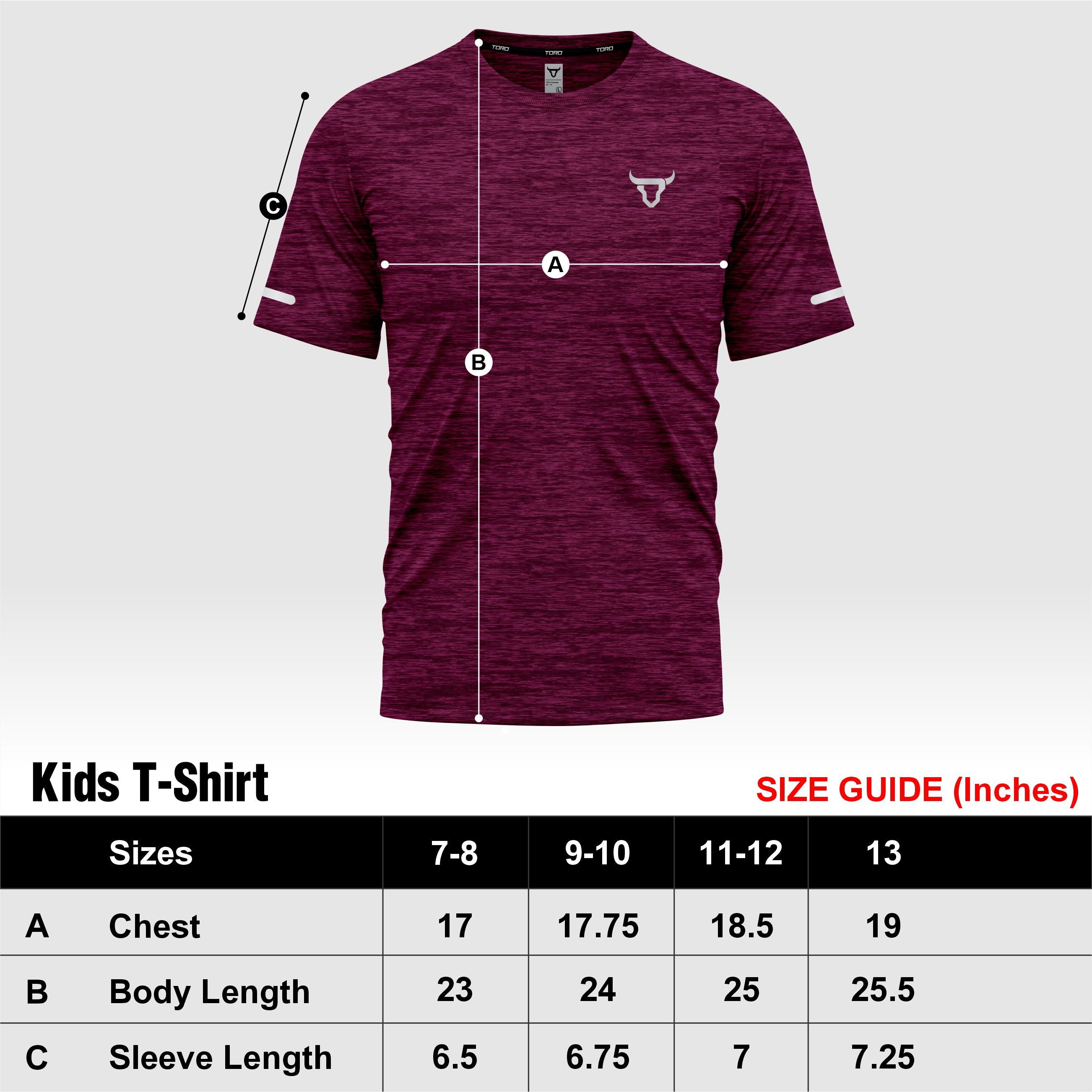 Toro Activa Kids Short Sleeve Dry-fit Shirt Melange Maroon