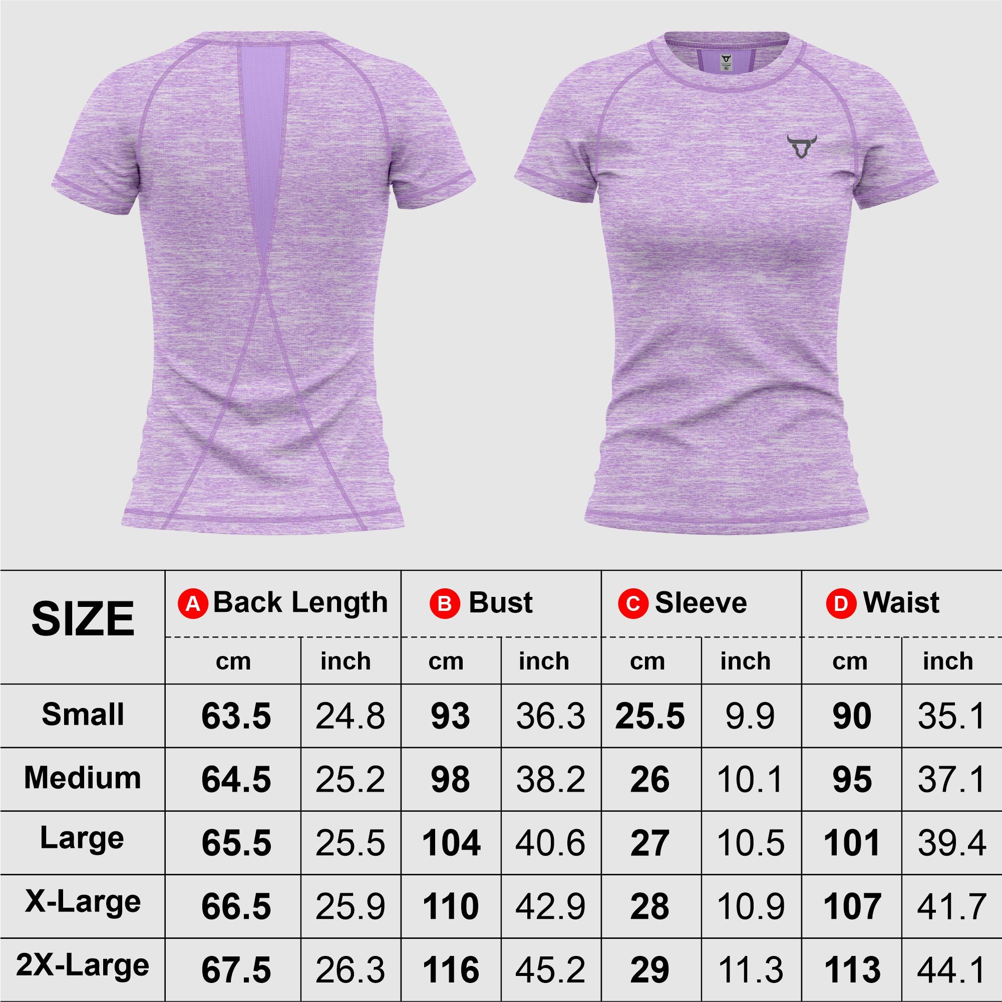 Toro Activa Women Classic Melange Tshirt Purple