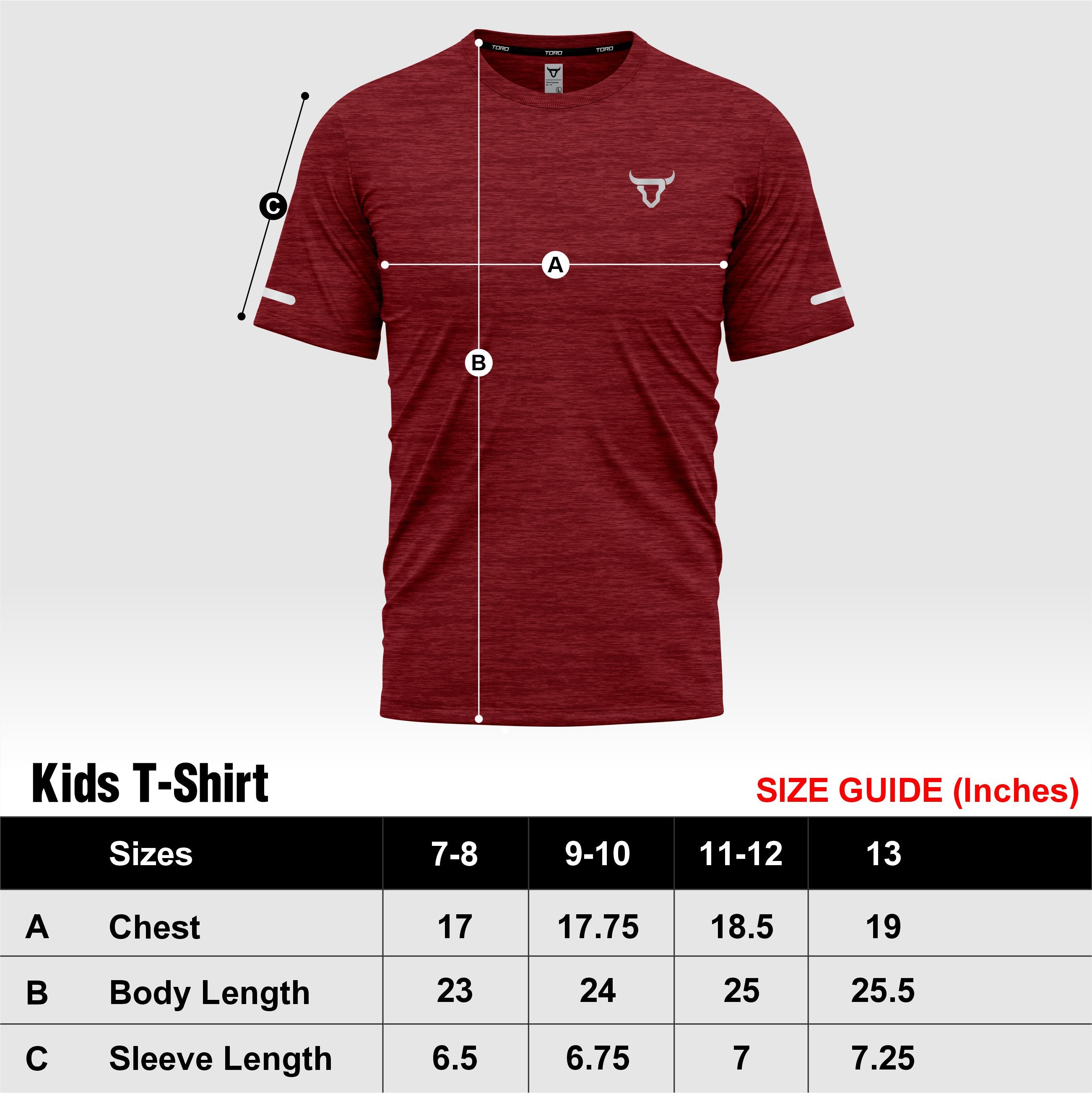 Toro Activa Kids Short Sleeve Dry-fit Shirt Melange Red