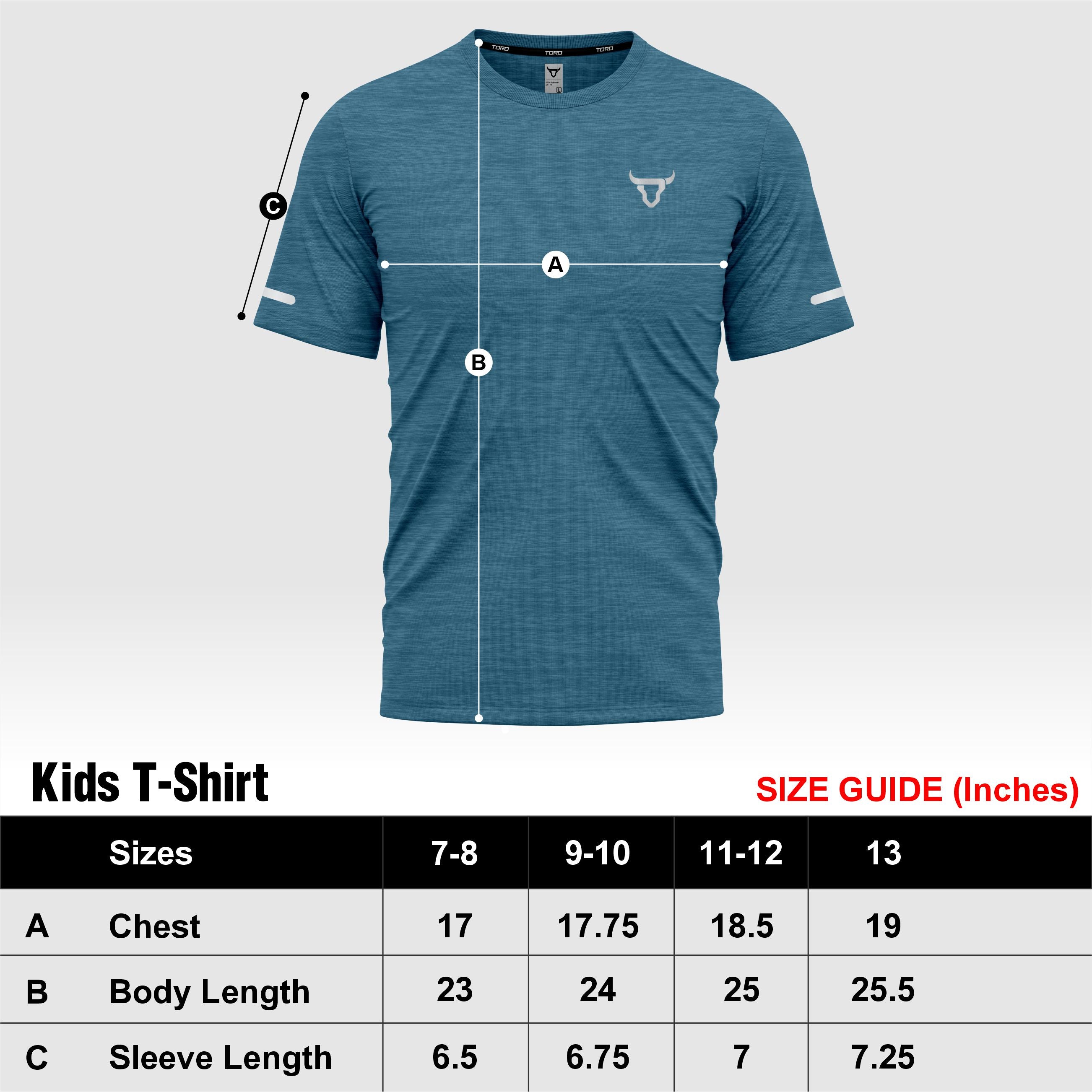 Toro Activa Kids Short Sleeve Dry-fit Shirt Melange Teal