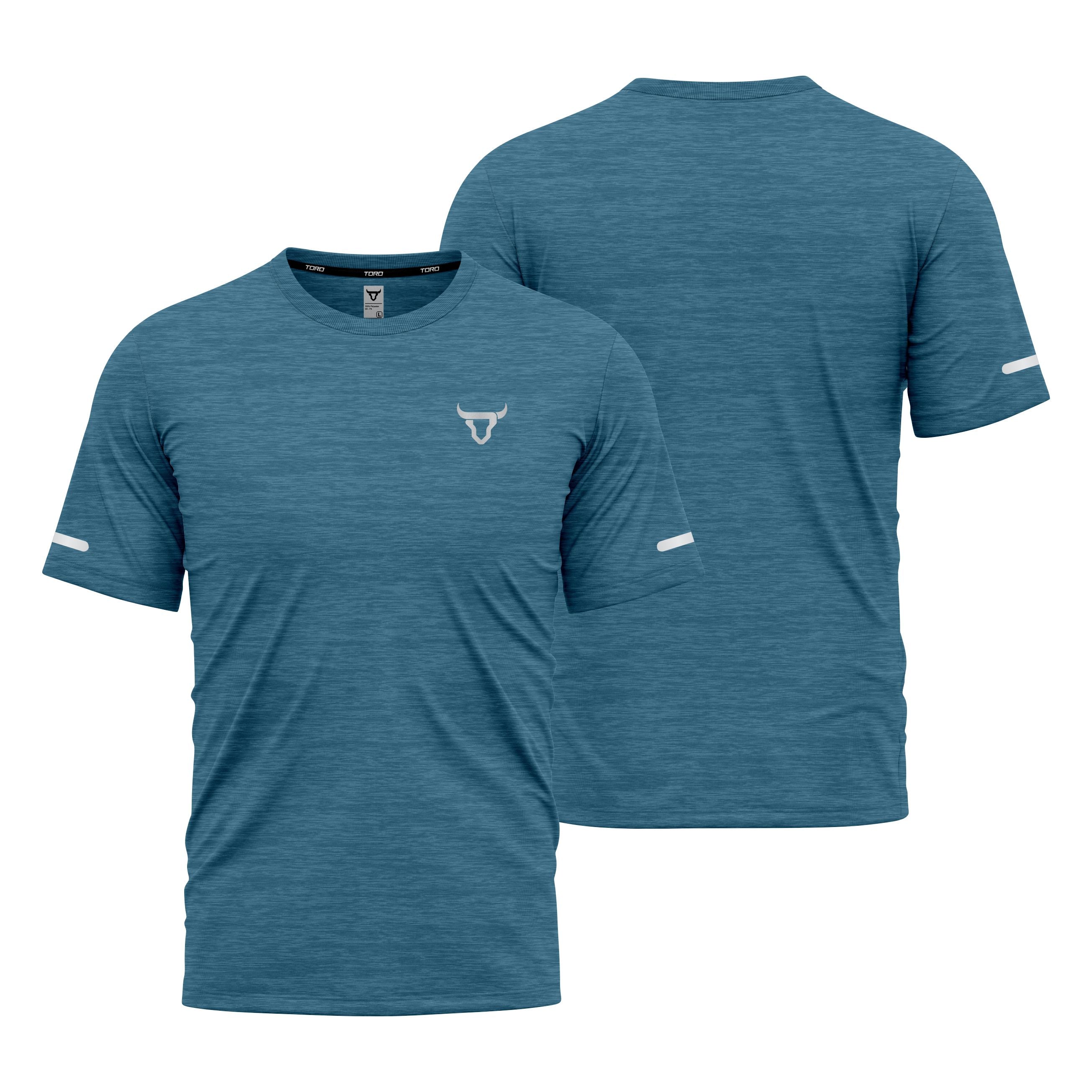Toro Activa Kids Short Sleeve Dry-fit Shirt Melange Teal