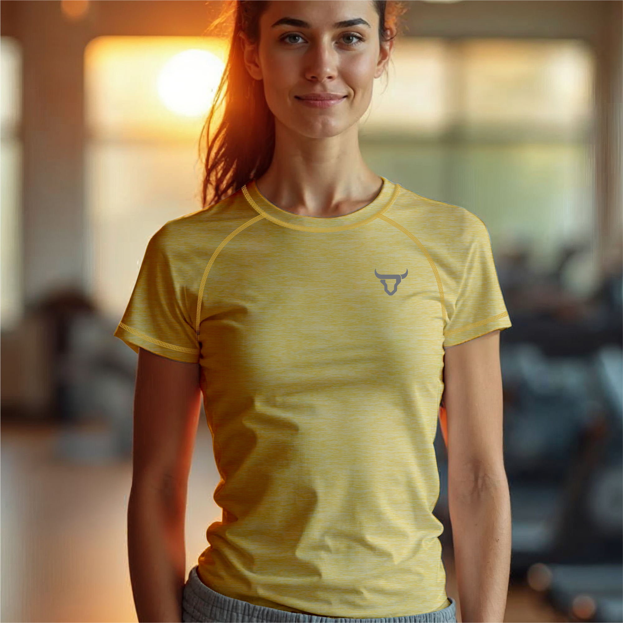 Toro Activa Women Classic Melange Tshirt Yellow