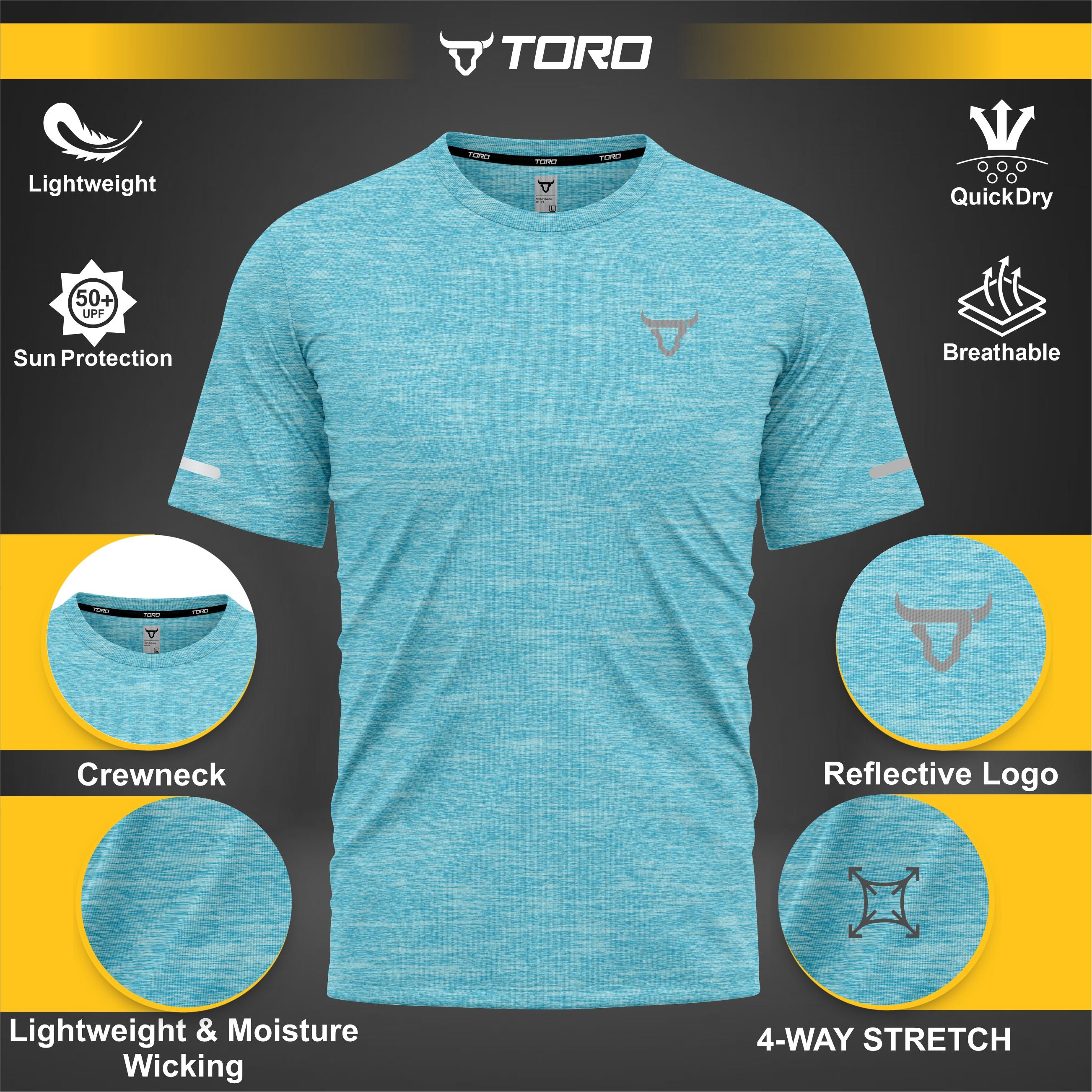 Toro Activa Kids Melange CoreDry T-Shirt TORO ACTIVA