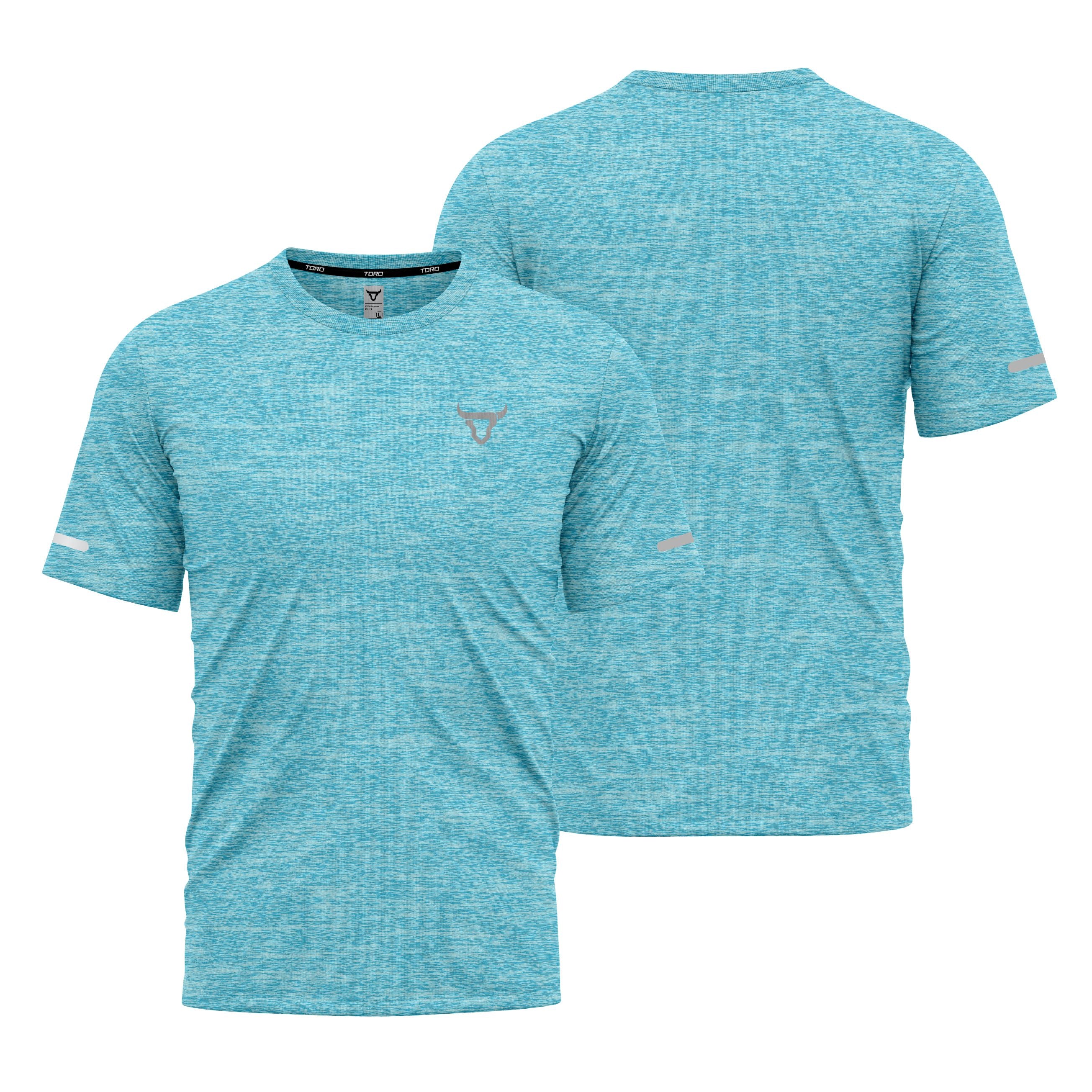 Toro Activa Kids  Short Sleeve Dry-fit Shirt Melange Blue