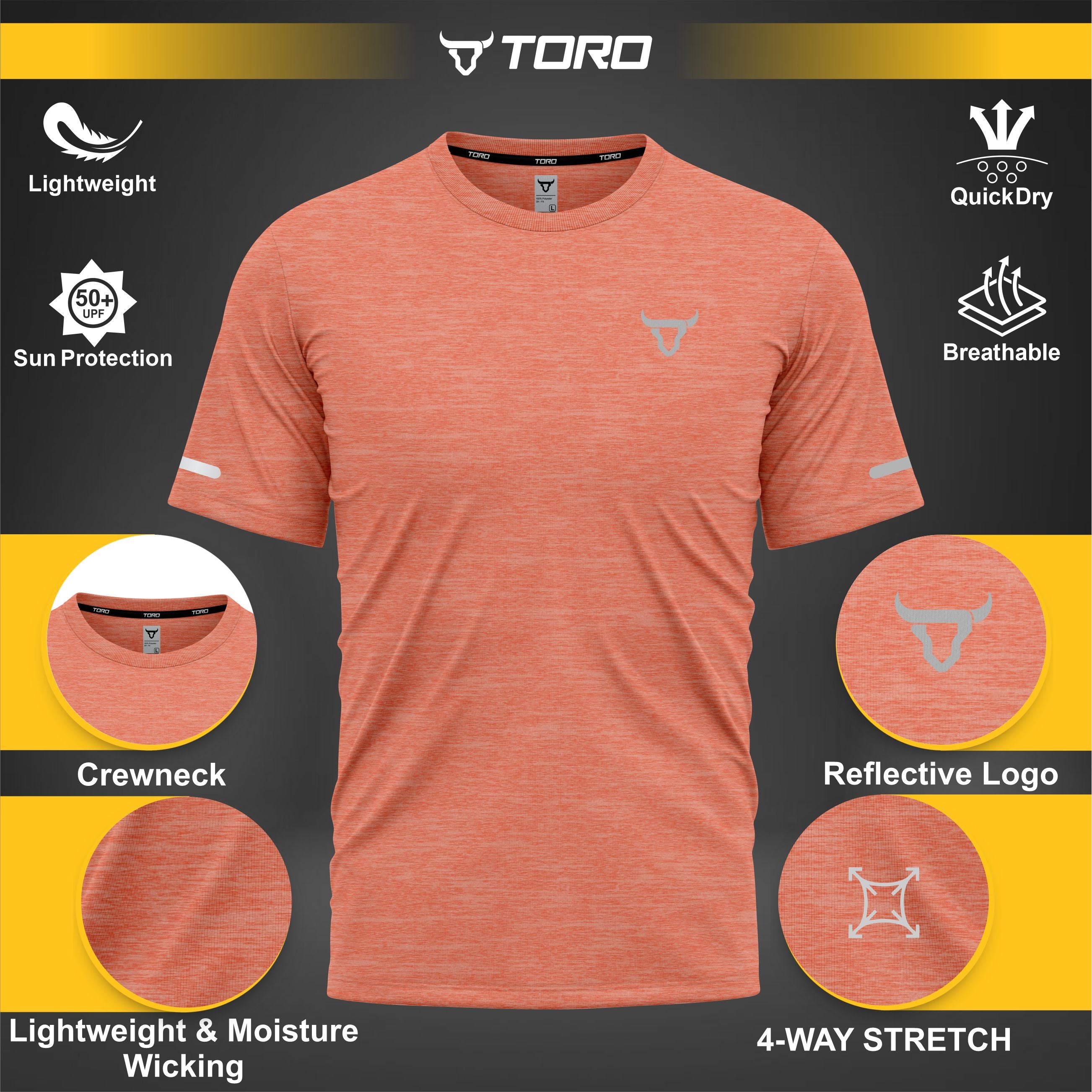 Toro Activa Kids Melange CoreDry T-Shirt TORO ACTIVA
