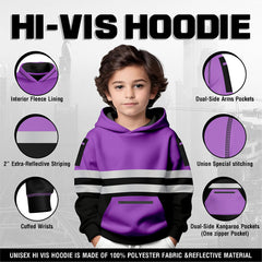 Toro Activa Hi-Vis Fleece Pullover Hoodie 1006 Kids Purple/Black TORO ACTIVA