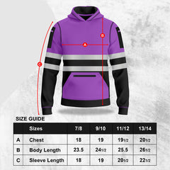 Toro Activa Hi-Vis Fleece Pullover Hoodie 1006 Kids Purple/Black TORO ACTIVA