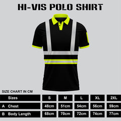 Toro Activa High Visibility Safety Work Wear Short Sleeve Polo Shirt P104 TORO ACTIVA