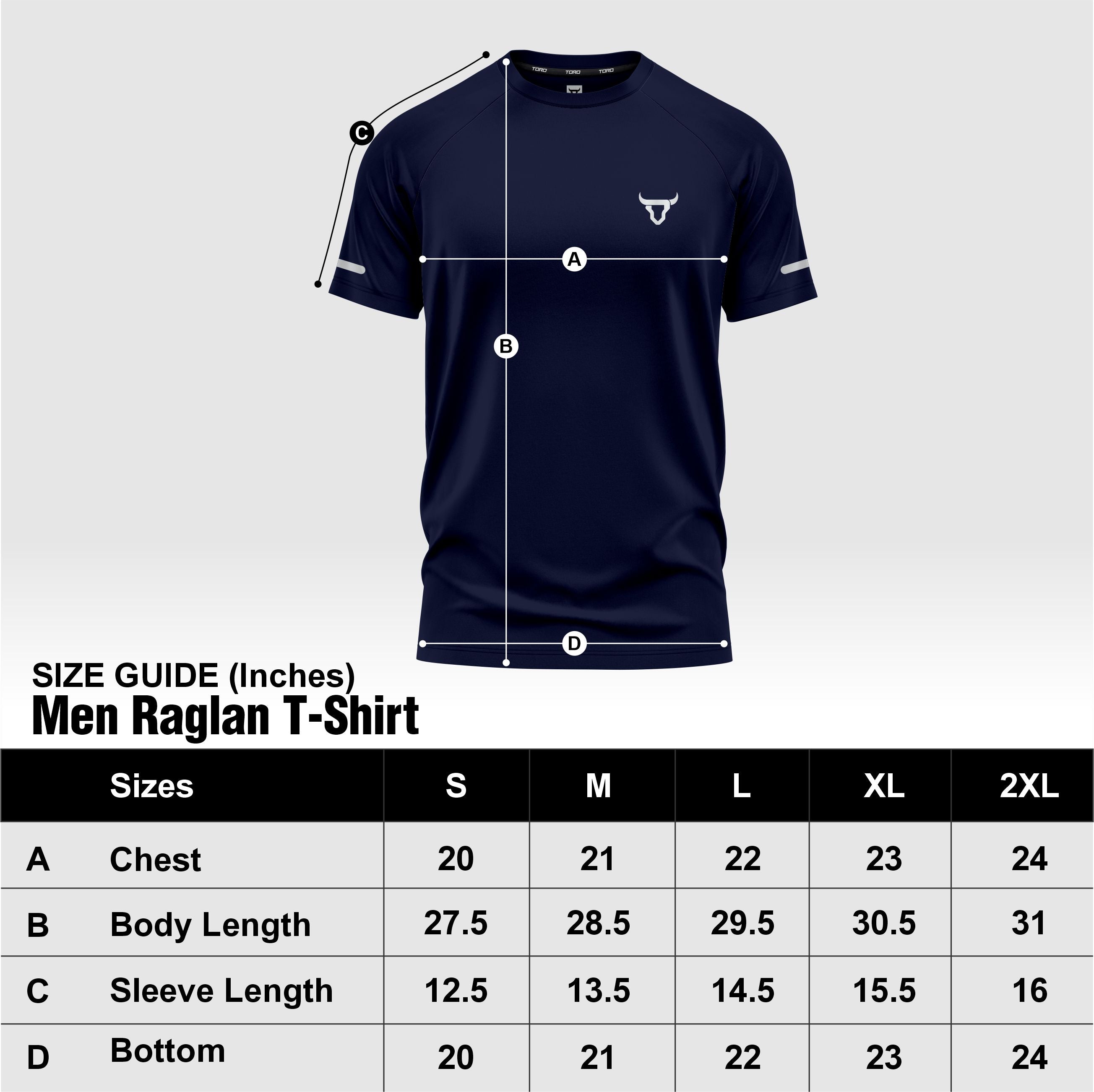 Toro Activa Men Short Sleeve T-Shirts Workout Navy Blue