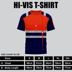 Toro Activa Hi-Vis Workwear TShirt T101 - Orange/Navy TORO ACTIVA