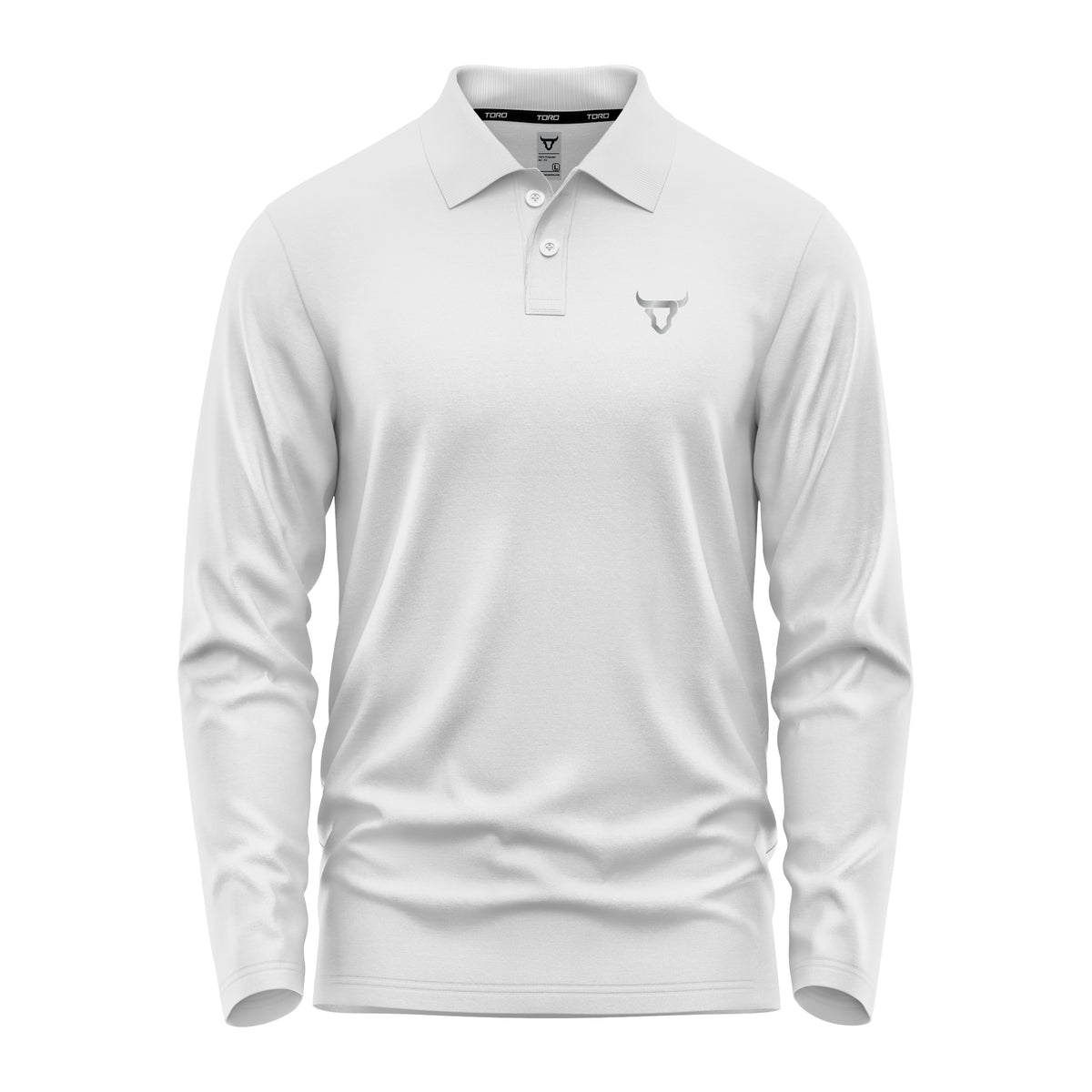 Toro Activa Mens Full Sleeve Polo Shirt WHITE