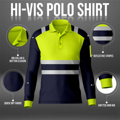 Toro Activa High Visibility Safety Work Wear Short Sleeve Polo Shirt PF103 TORO ACTIVA