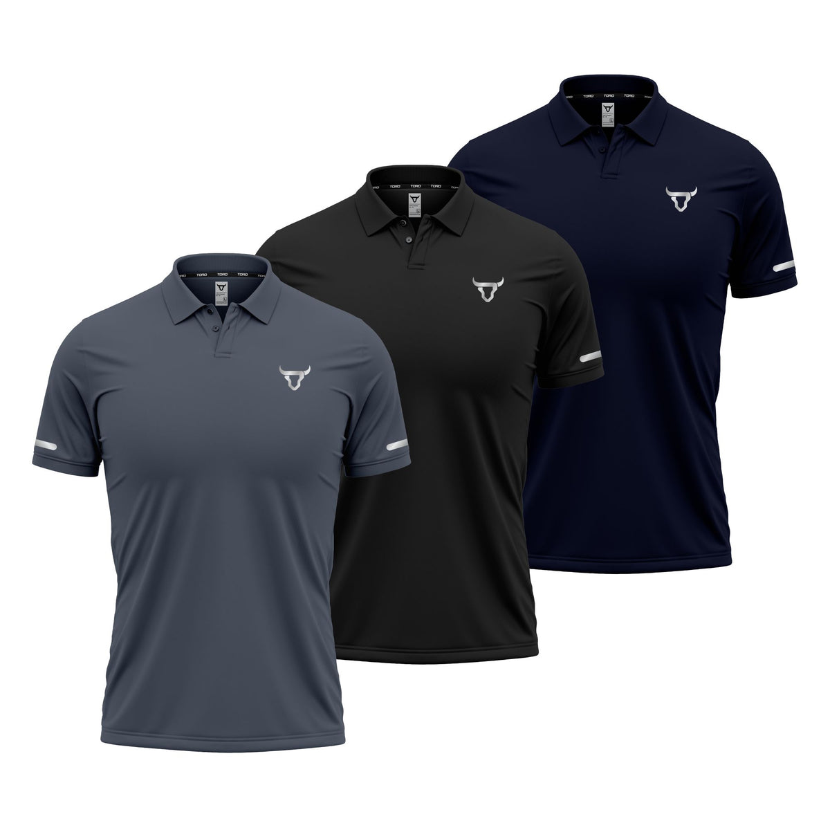 Toro Activa Mens Short Sleeve Polo Shirt Set of 3