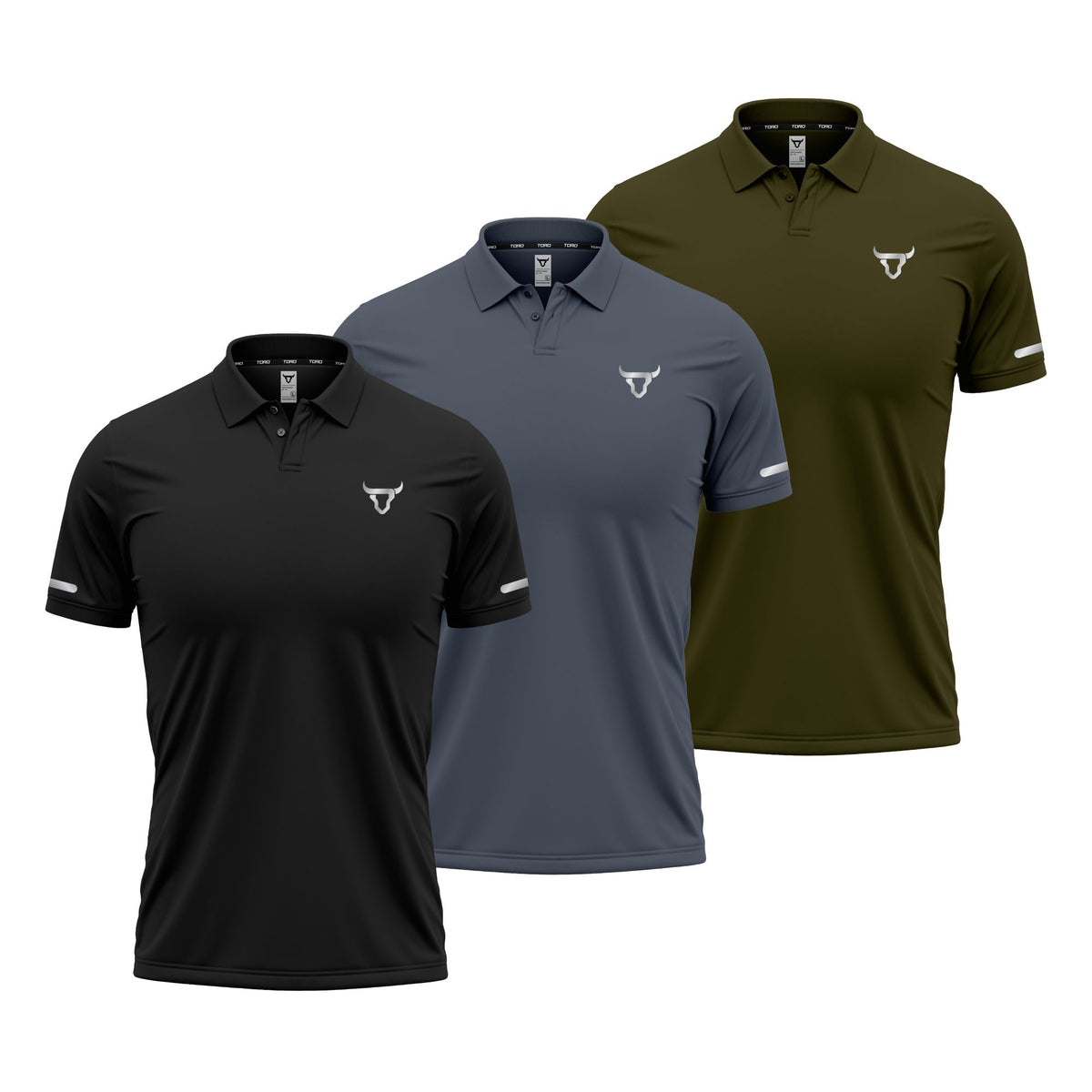 Toro Activa Mens Short Sleeve Polo Shirt Set of 3