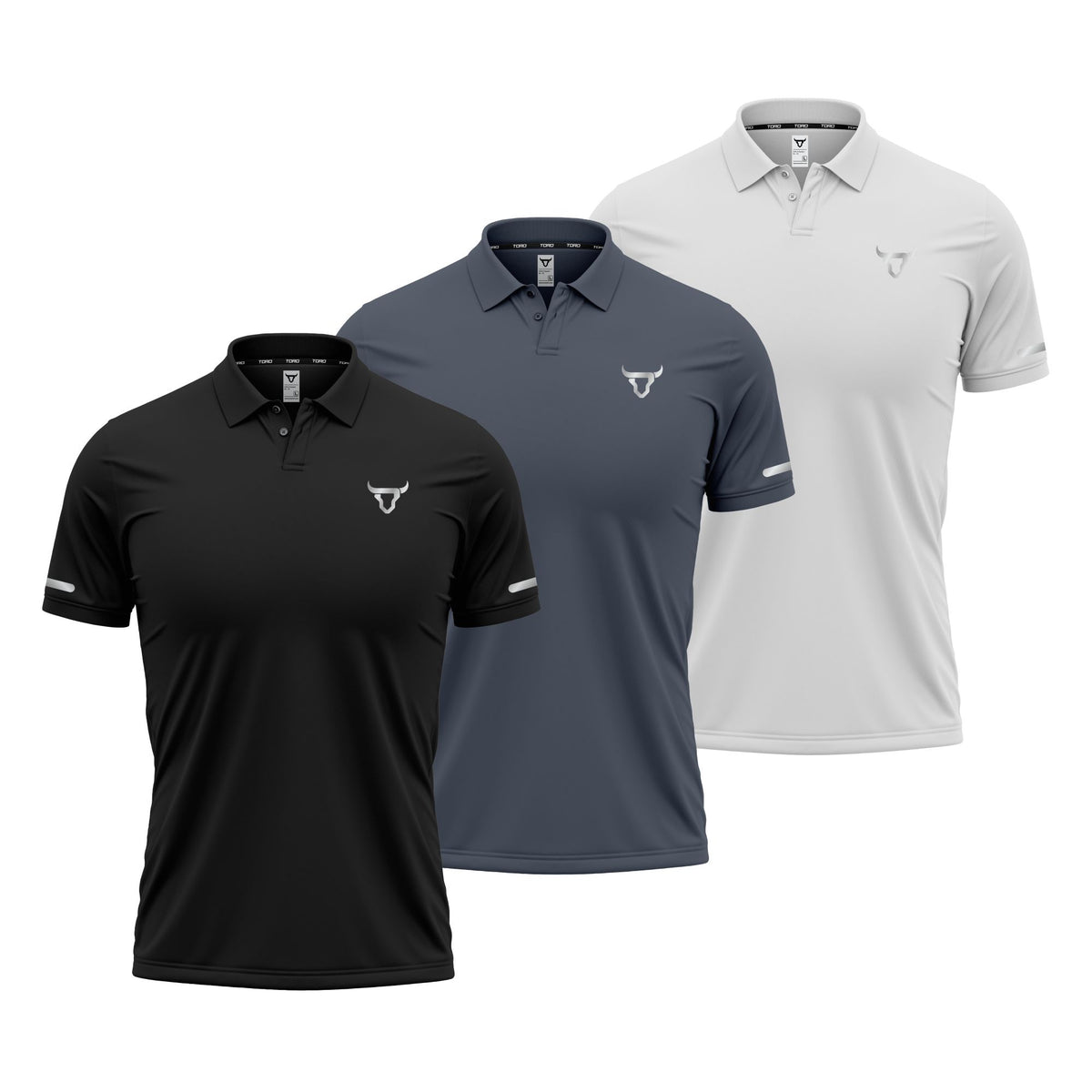 Toro Activa Mens Short Sleeve Polo Shirt Set of 3