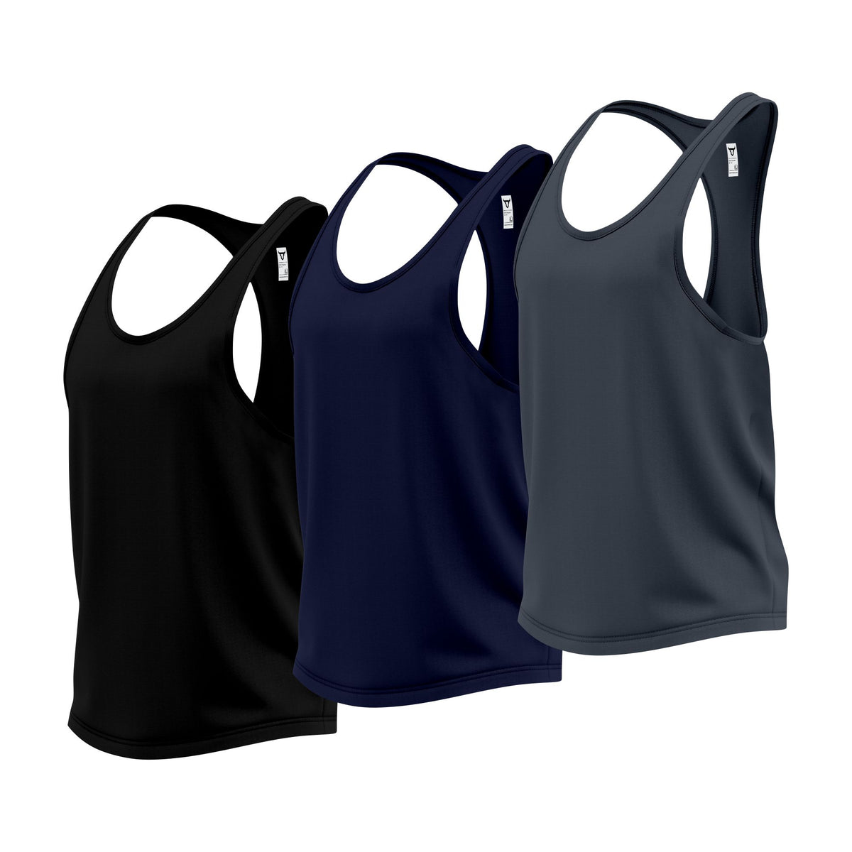 Toro Activa Mens Tank Top Set of 3  Black Grey Navy