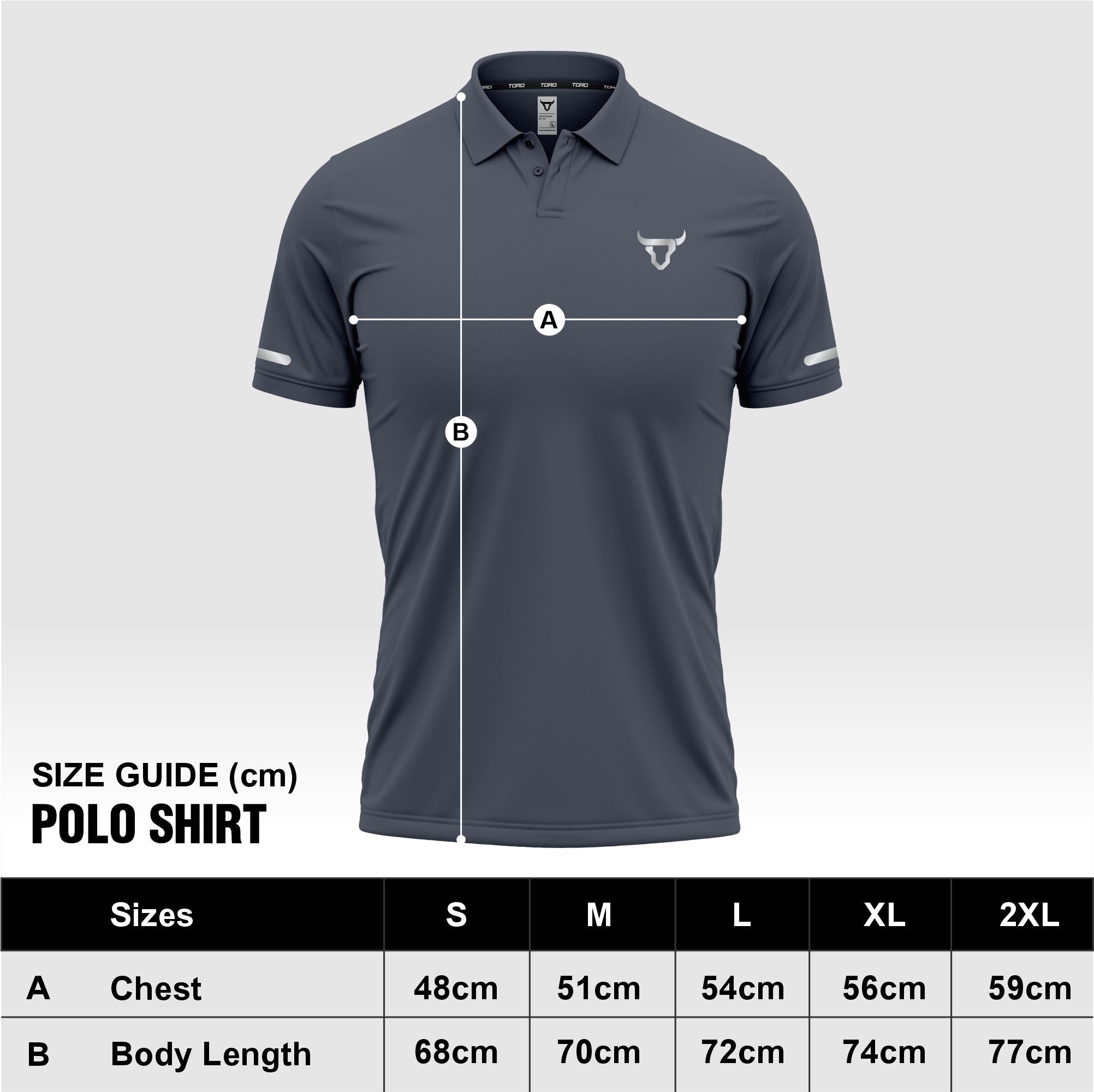 Toro Activa Mens Short Sleeve Polo Shirt Dark Grey