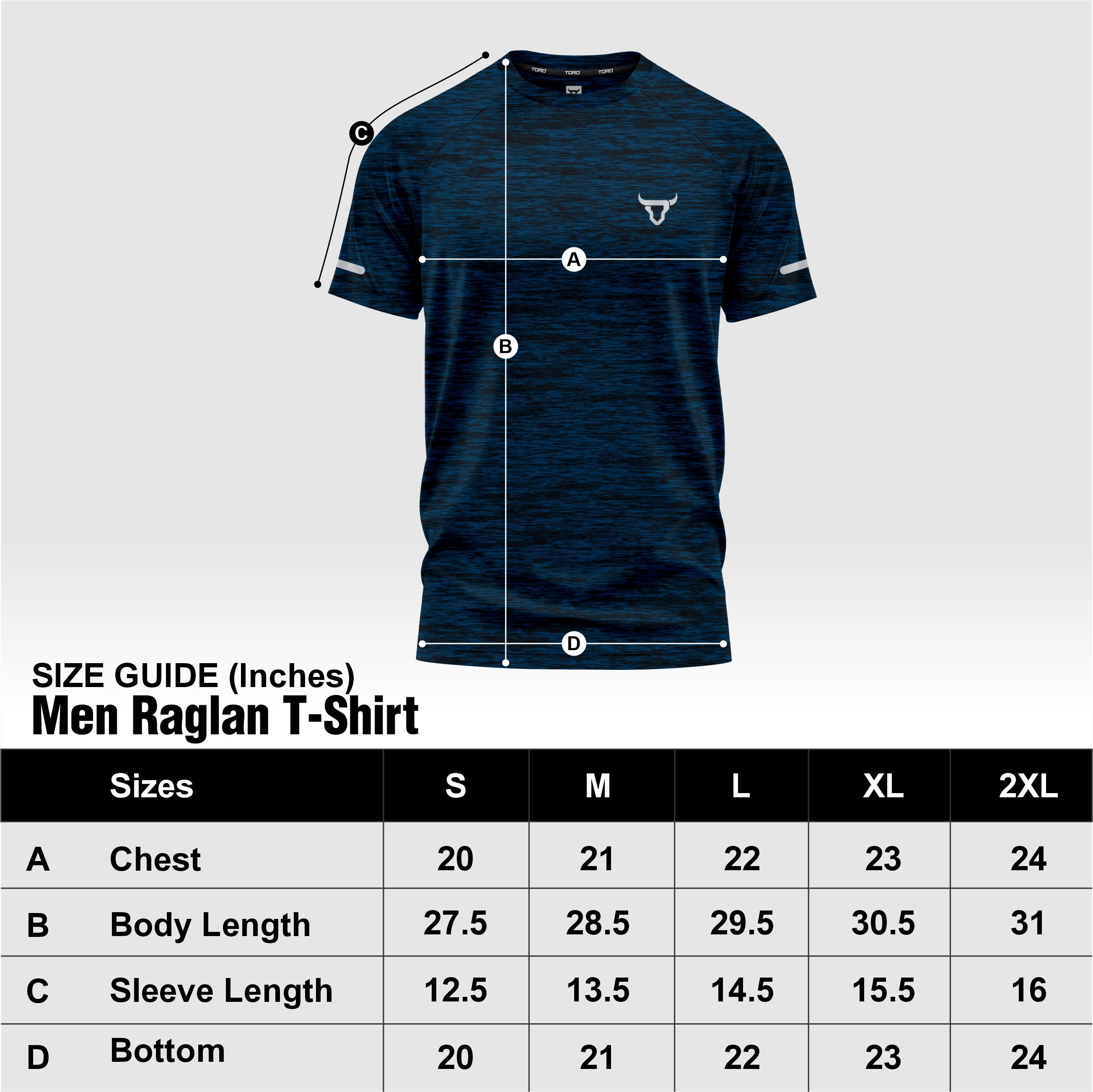 Toro Activa Men Short Sleeve T-Shirts Workout Melange Marl Blue